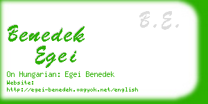 benedek egei business card